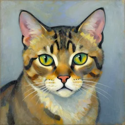 cat portrait by kandinsky