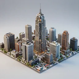 a city made from used electronic parts, high detail, octane render,