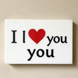 A sign that say \'I love you\'