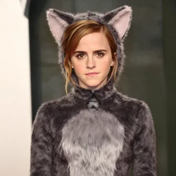 Emma Watson in a cat costume
