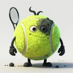a tennis ball monster, tennis ball, dark, chalky, monk, digital art, fantasy, magic, trending on artstation, ultra detailed, professional illustration by Basil Gogos