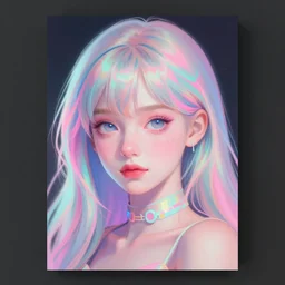 portrait, cyber princess, matte print, pastel neon, digital art, cute, digital painting, very very very very elegant, pixiv, by Ilya Kuvshinov and artgerm and Ross Tran, daily deviation, masterpiece portrait, trending on artstation, IAMAG