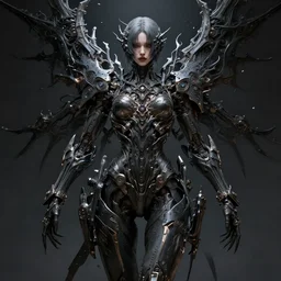 a dramatic, very complex hyper - maximalist overdetailed fullbody portrait of an elegant very attractive but dangerous and wild mecha girl by subjekt zero. omnious intricate. artstation. deviantart. 8 k 4 k 6 4 megapixel. rendered by binx. ly feat subjekt zero. cinematic feminine pose.! artwork by : subjekt zero!