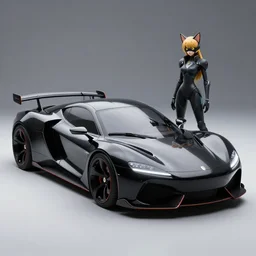 a car design inspired by cats, sleek, black, vehicle, inspired by samus aran metroid prime robot, scifi, elegant, olbivion, sharp, rendered in octane, highly detailed, minimalistic