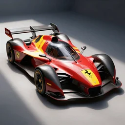 a concept art of a ferrari combat starship, ferrari logo and colors, inspirated by a ferrari, artstation