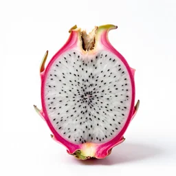 mosaic dragonfruit, 8k product photo, isolated on a pure white background, centered, entire object in frame, sharp focus, soft studio lighting