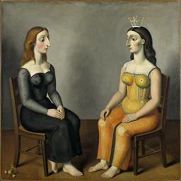 people by picasso in a painting by hieronymus bosch