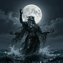 the ocean shook in terror, the skies trembled in fear and the air stood silent. the mighty eldritch god has awoken from its watery slumber and the moon howled in anticipation