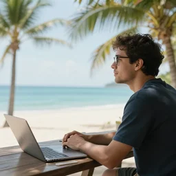 a programmer dreaming about vacation