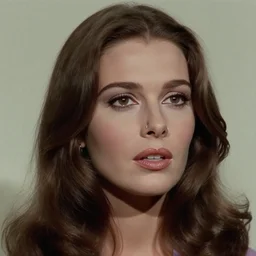 glamorous woman with a nostril face, long snout, 1974 arthouse film, archival footage, technicolor film