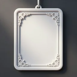 white rectangular enchanted frame label, artstation, cgsociety