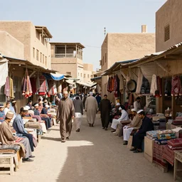 a village like sidi bou said buzy market souk street