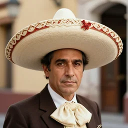 gabriel matzneff in mexico wearing mexican hat