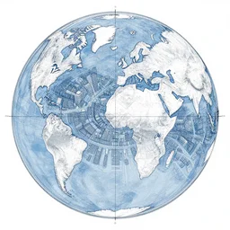 diagram of the inner citys in the earth, intraterrenal, blueprint