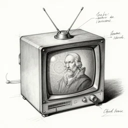 mechanical electrical television set sketch with detailed notes by leonardo da vinci