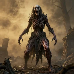 eldritch horror, scream, zombie, full body, butcher by yousuf karsh, golden hour, realistic, body shot, sharp focus, 8 k high definition, insanely detailed, intricate, elegant