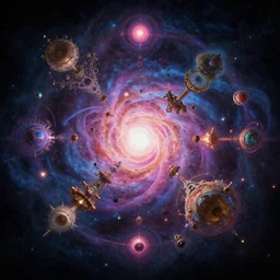 the spectacular multiverse, equirectangular projection 360 panoramic, artstation, digital painting, 8k