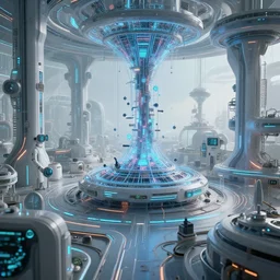 a future world where nanotechnology has created a postscarcity society. a scene from this society