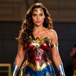 Gal Gadot as Wonder Woman with athletic body, stunning photograph