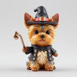 a cute yorkshire terrier wizard, 30mm, by Noah Bradley trending on ArtStation, deviantart, high detail, stylized portrait
