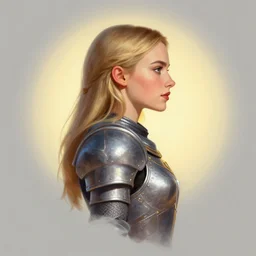 side profile centered painted portrait, Imogen Poots as a Paladin, D&D, matte painting concept art, beautifully backlit, official fanart, colourful, pretty face, intricate eyes, beautiful, elegant, Anime by and ilya kuvshinov and Cushart Krentz and Gilleard James, 4k, HDR, Trending on artstation, Behance, award winning