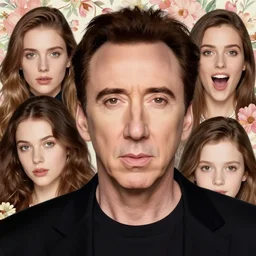 portrait study of nicholas cage doing asmr with floral background, by karol bak, artgerm, moebius, elena masci, tom bagshaw, giuseppe arcimboldo, android jones : : portrait, illustration, photorealism, hyperrealism, surrealism, negative space, intricate detail, line work