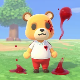 anatomy study of animal crossing character in hell, pain, yeltsin