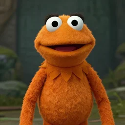 bip bippadotta in morrowind, orange fuzzy muppet, screenshot
