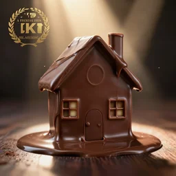 House made of melting chocolate ,god rays, incredible lighting, 4k photography award winning,