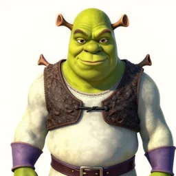 shrek as a super saiyan. highly detailed portrait
