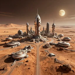 a futuristic mars city