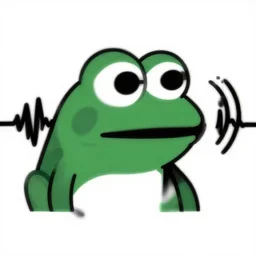 stylized pepe the frog illustration, eye, sound wave, perception, sensory information, tatsuro kiuchi, victo ngai, kilian eng, hiroshi nagai, minimalist, vector art, popular on behance, [ [ award winning ] ], black and white