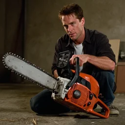 a chainsaw in American Psycho (1999)