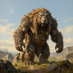 orc, mordor, fantasy, painting, ultra realistic!!!, clear weather, golden hour, sharp focus
