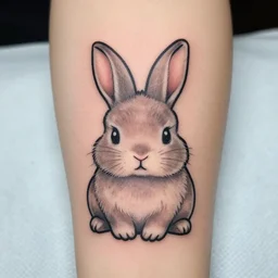 adorable bunny tattoo