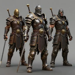 3 d render rpg game character warrior