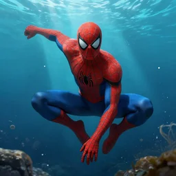 spiderman underwater, highly detailed, digital painting, artstation, concept art, smooth, sharp focus, illustration, unreal engine 5, 8 k, art by artgerm and greg rutkowski and alphonse mucha