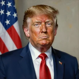 donald trump, by fernando botero, canvas