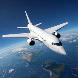 concept space jet, departing from earth, super realistic