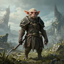 highly detailed elden ring portrait photo of a kobold in a scenic dystopian environment, hyperrealistic illustration by william didier - pouget