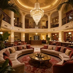 plenty of room at the hotel california,, highly detailed vfx, cinematic, volumetric lighting,