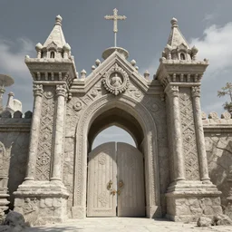 the gate to the eternal kingdom of chalk, fantasy, digital art, hd, detailed.