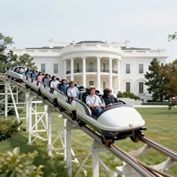 a roller coaster that runs through the White House