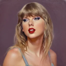 portrait of Taylor Swift, oil on canvas