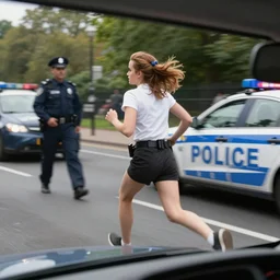 dash cam footage emma watson running from the cops real fast motion blur 5 stars police chase