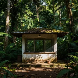 An old Gast station in a dense jungle