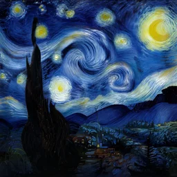 a starry night, by frank frazetta