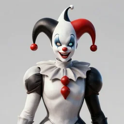 front shot of a court jester!!!! character, by artgerm greg rutkowski gustave dore, octane render, polished glossy, holographic metallic, bionic futurism, galactic robotic cyborg, 8 5 mm f 1. 8 lit edges, ominous elegant luminous complex quartz highly detailed concept, polygonal shards, artstation sharp focus ray tracing cinematic masterpiece fine portrait