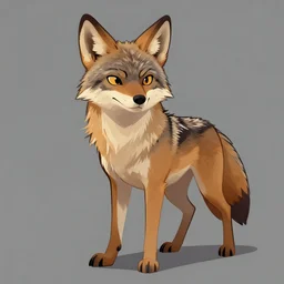 anthropomorphic male coyote. digital art. trending on artstation.
