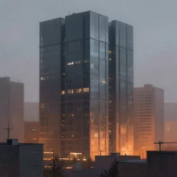 tachikawa - shi, tokyo. volumetric lighting, blade runner tones, slightly foggy, realistic illustration, perfectly shaded, painting, art, greg rutkowski, craig mullins, highly detailed and textured, artstation